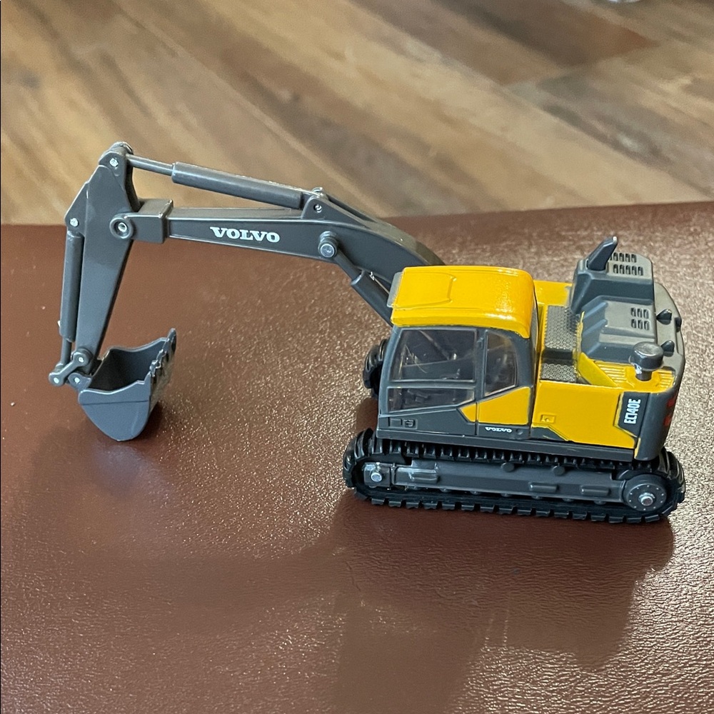 Volvo Yellow and Gray Toy Excavator
